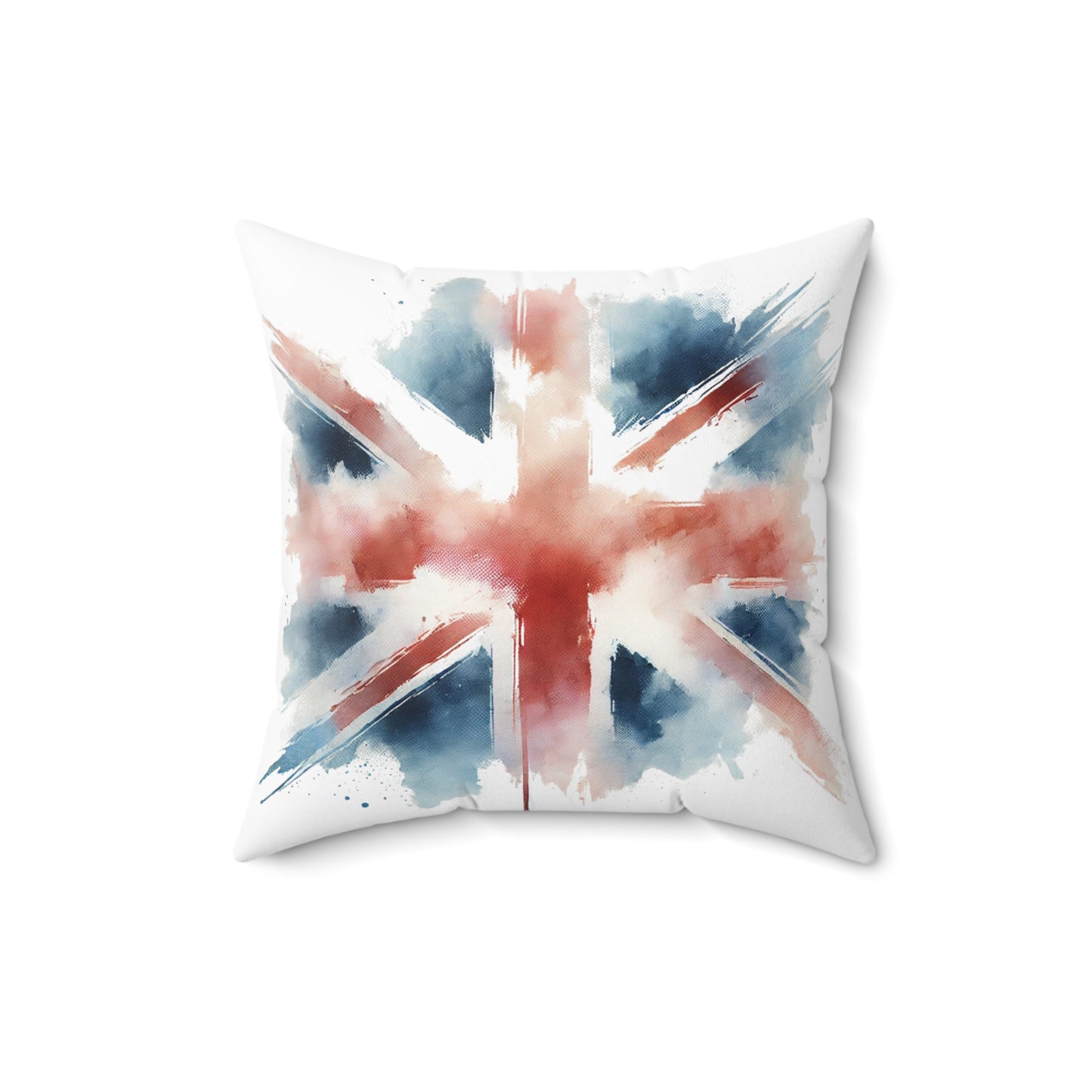 Union Jack Watercolor Pillow | Cozy British Home Accent | Decorative Cushion