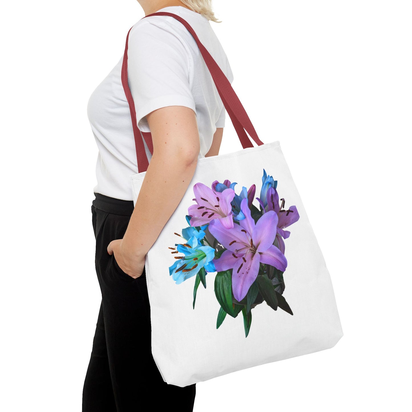 Lily Tote Bag - Red Handle