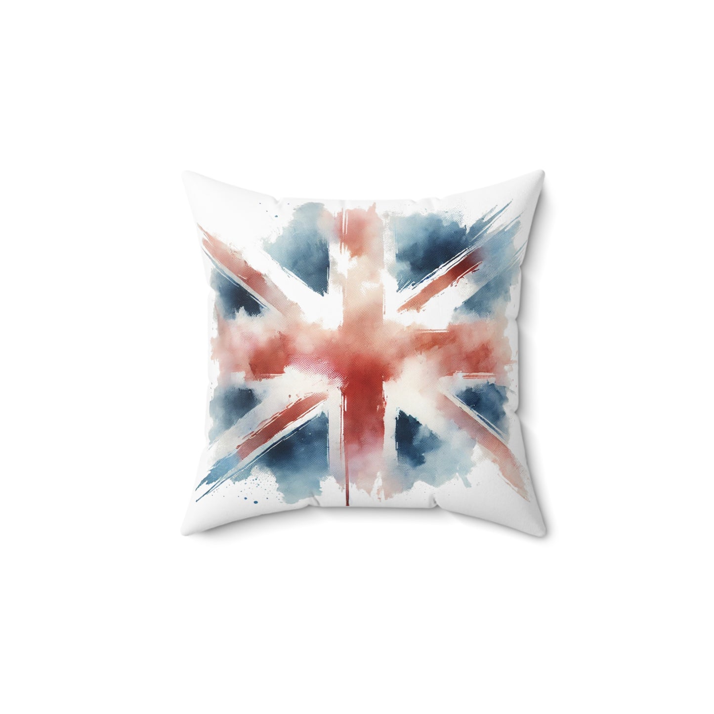 Union Jack Watercolor Pillow | Cozy British Home Accent | Decorative Cushion