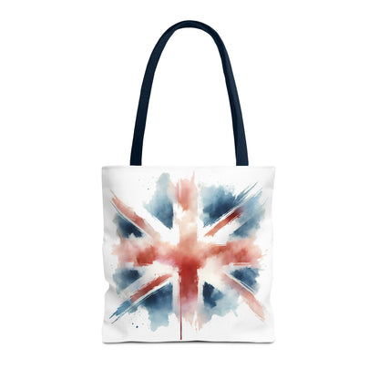 Watercolor Union Jack Tote Bag – Stylish & Versatile Carryall for Everyday Use