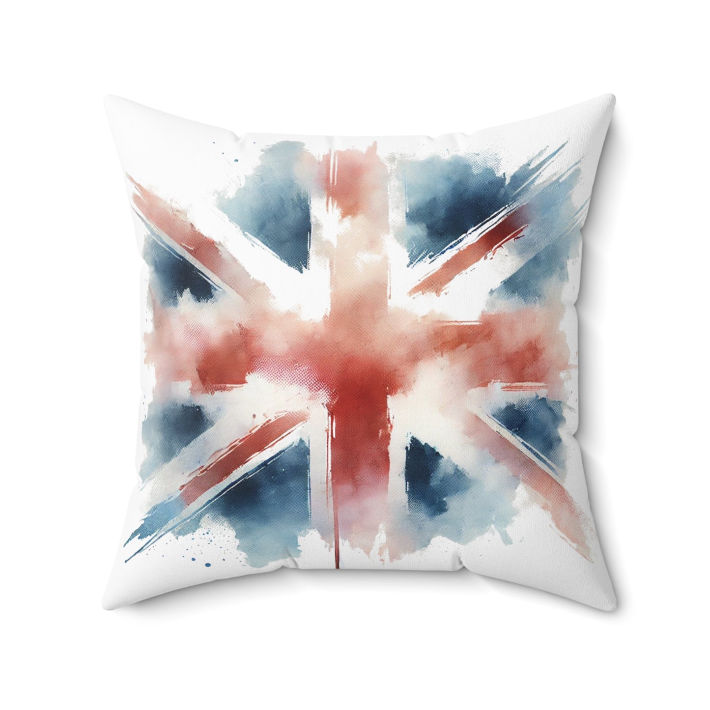 Union Jack Watercolor Pillow | Cozy British Home Accent | Decorative Cushion