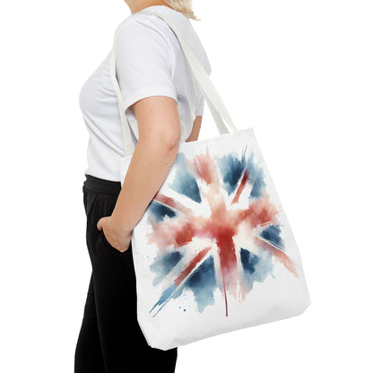 Watercolor Union Jack Tote Bag – Stylish & Versatile Carryall for Everyday Use