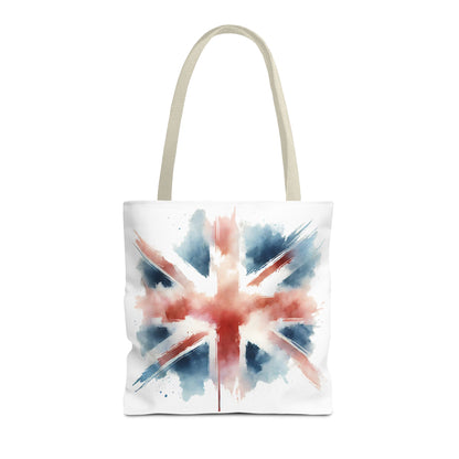 Watercolor Union Jack Tote Bag – Stylish & Versatile Carryall for Everyday Use