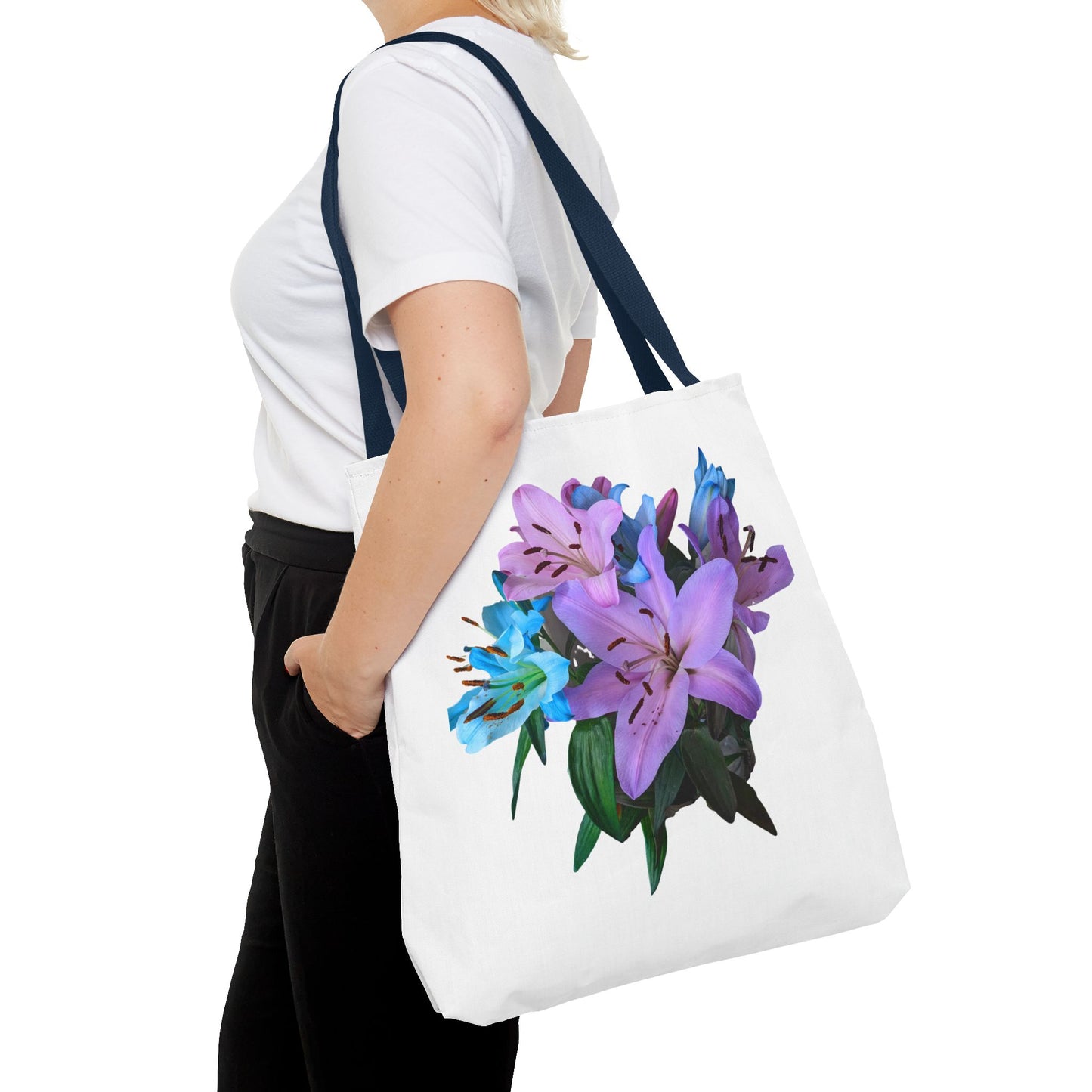 Lily Tote Bag - Navy Handle