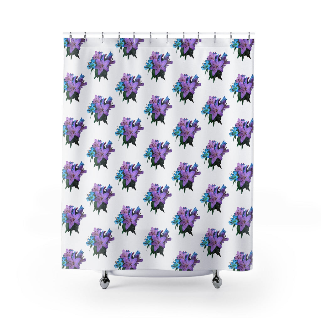 Lily Pattern Shower Curtain