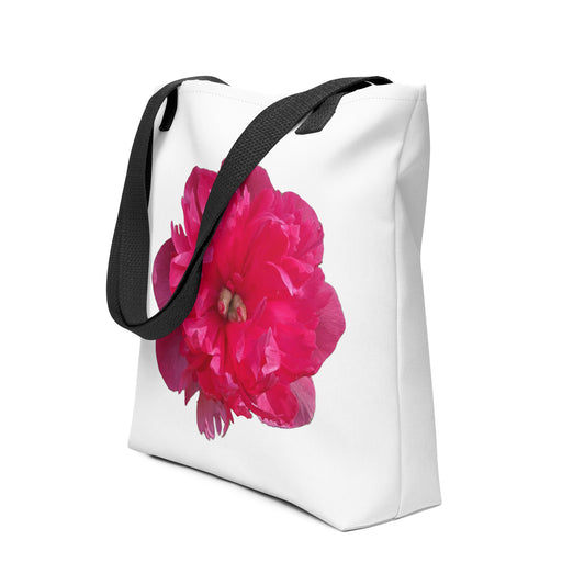 Flower Tote Bag - Black Handle