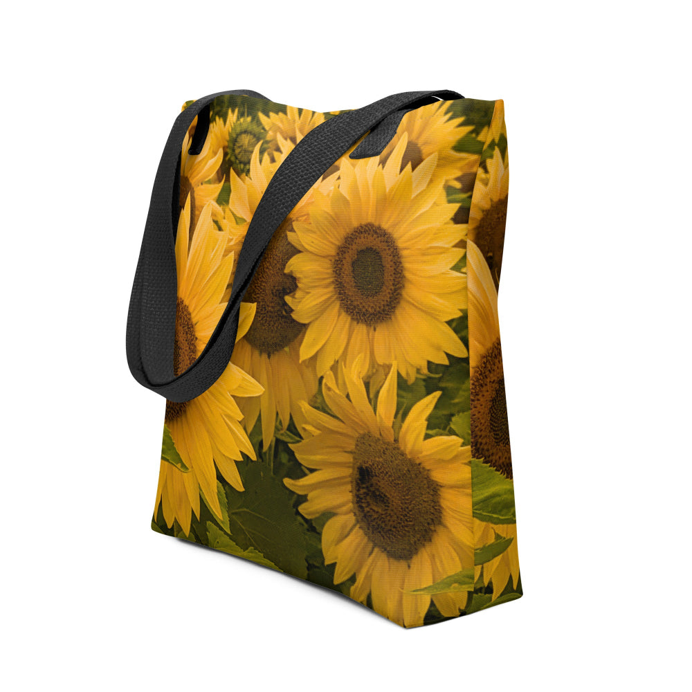 Sunflowers Tote bag - Black Handle