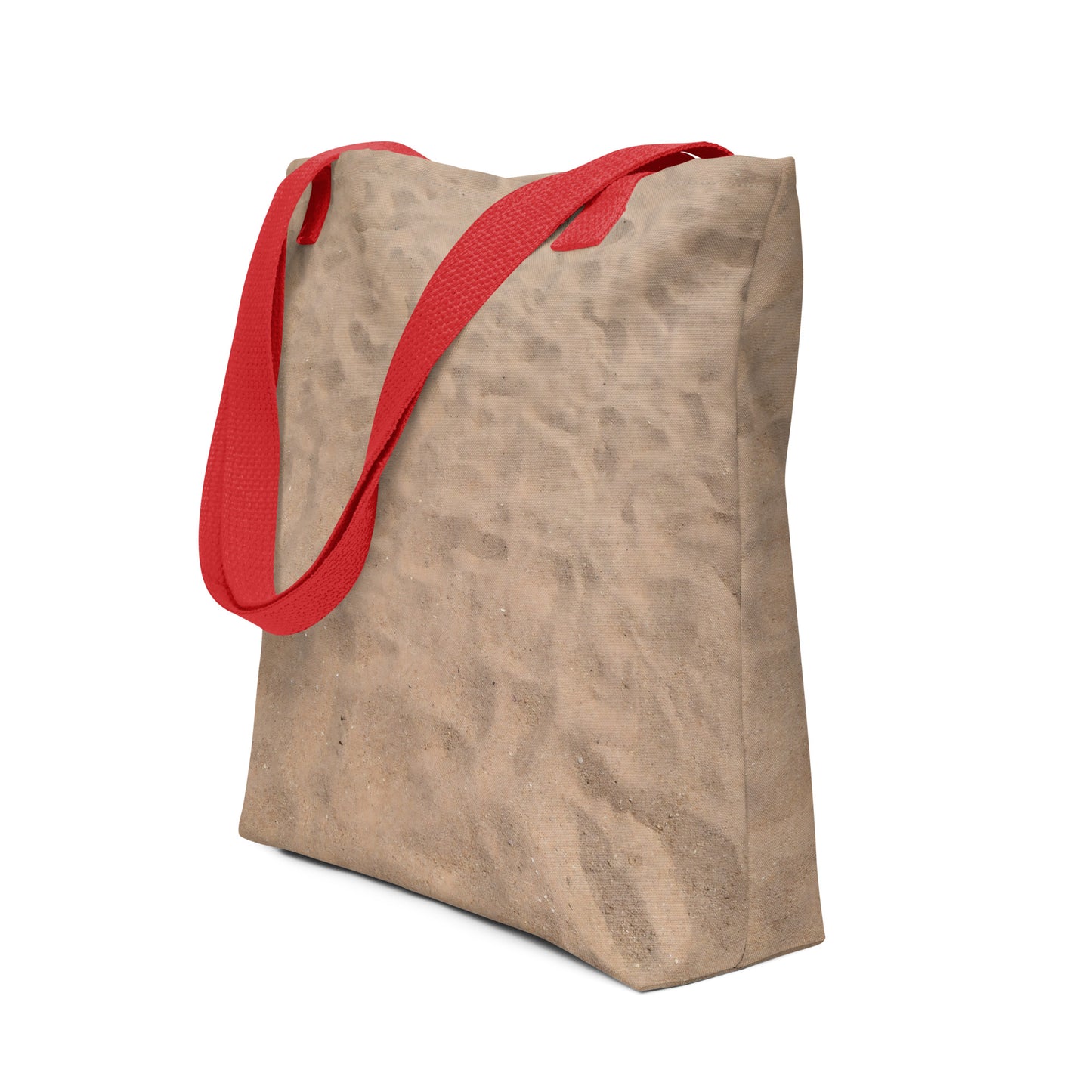 Sandy Tote Bag - Red Handle