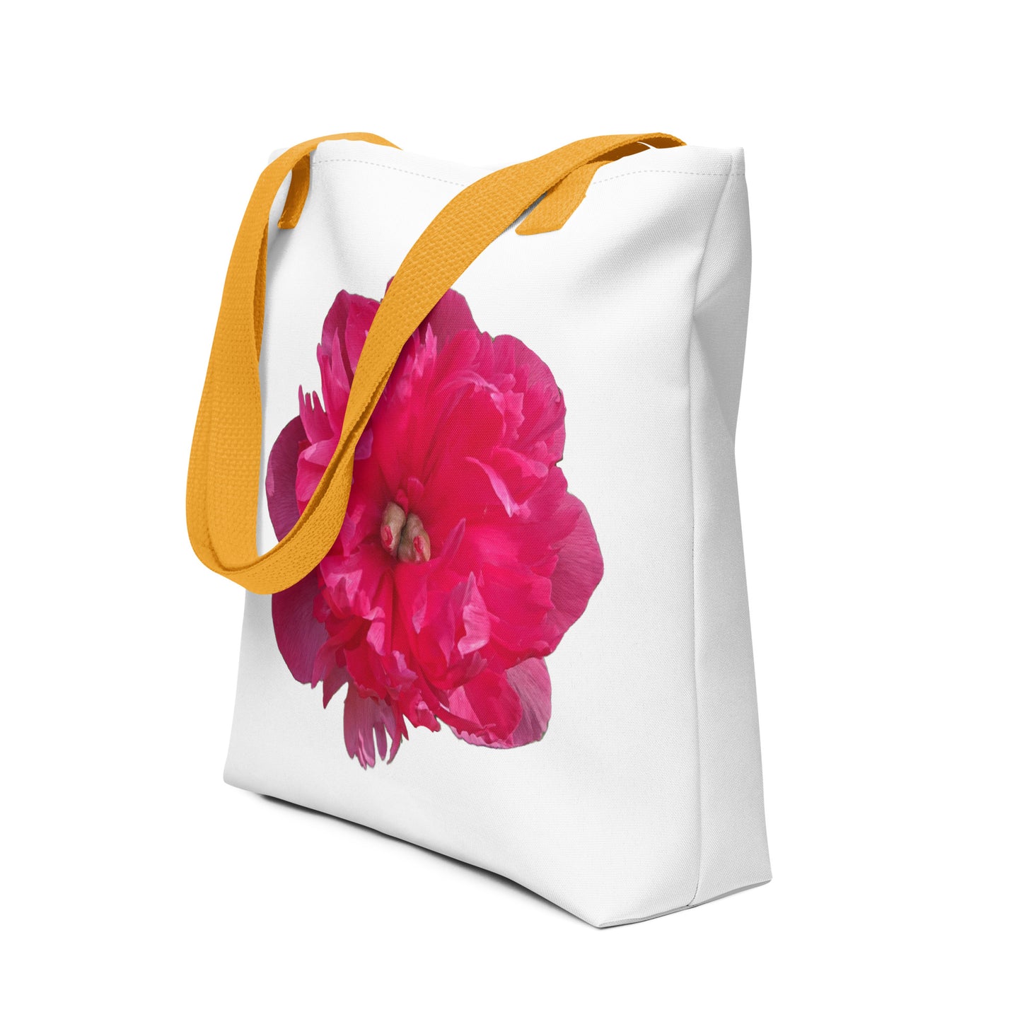 Flower Tote Bag - Yellow Handle