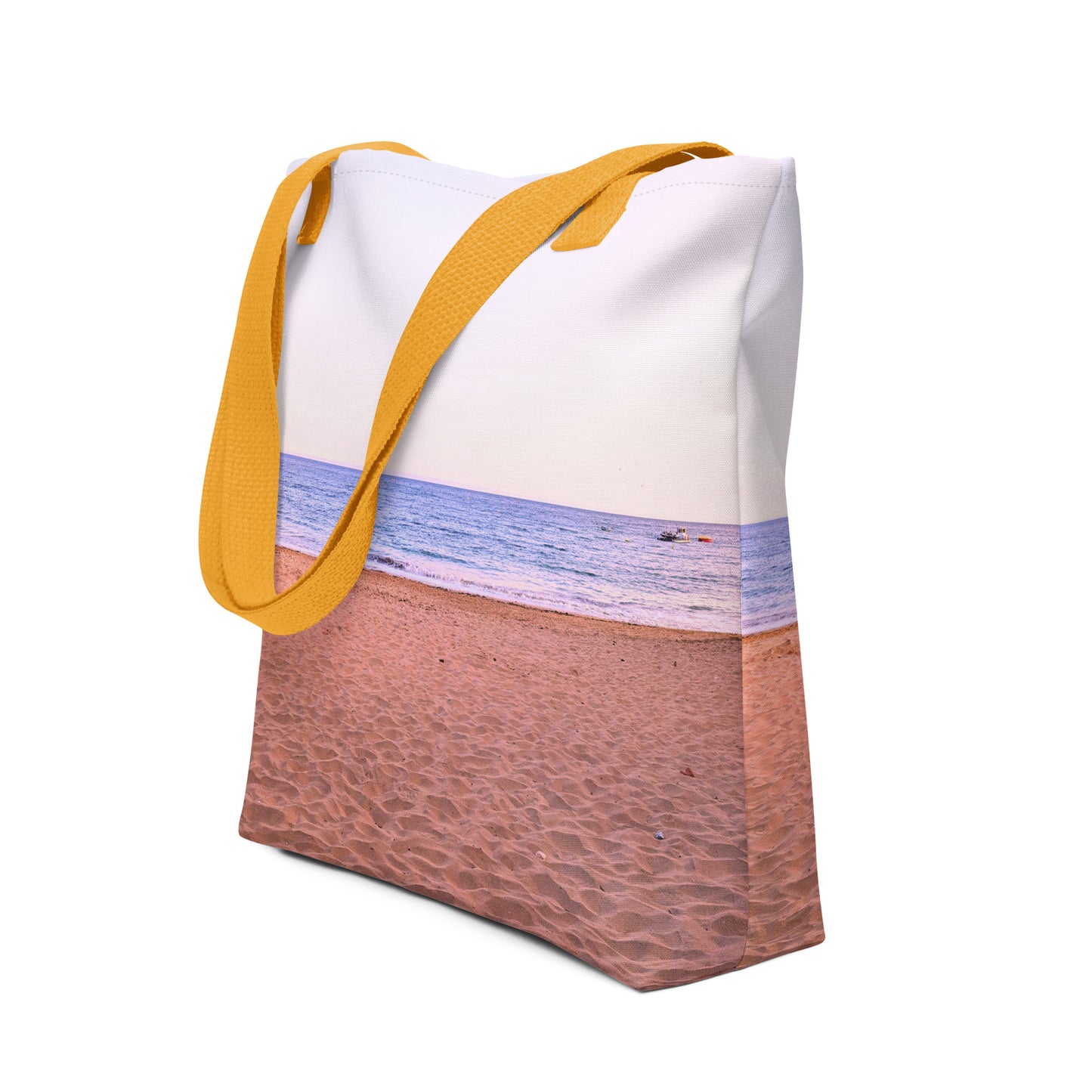 Praia da Oura Tote Bag - Yellow Handle