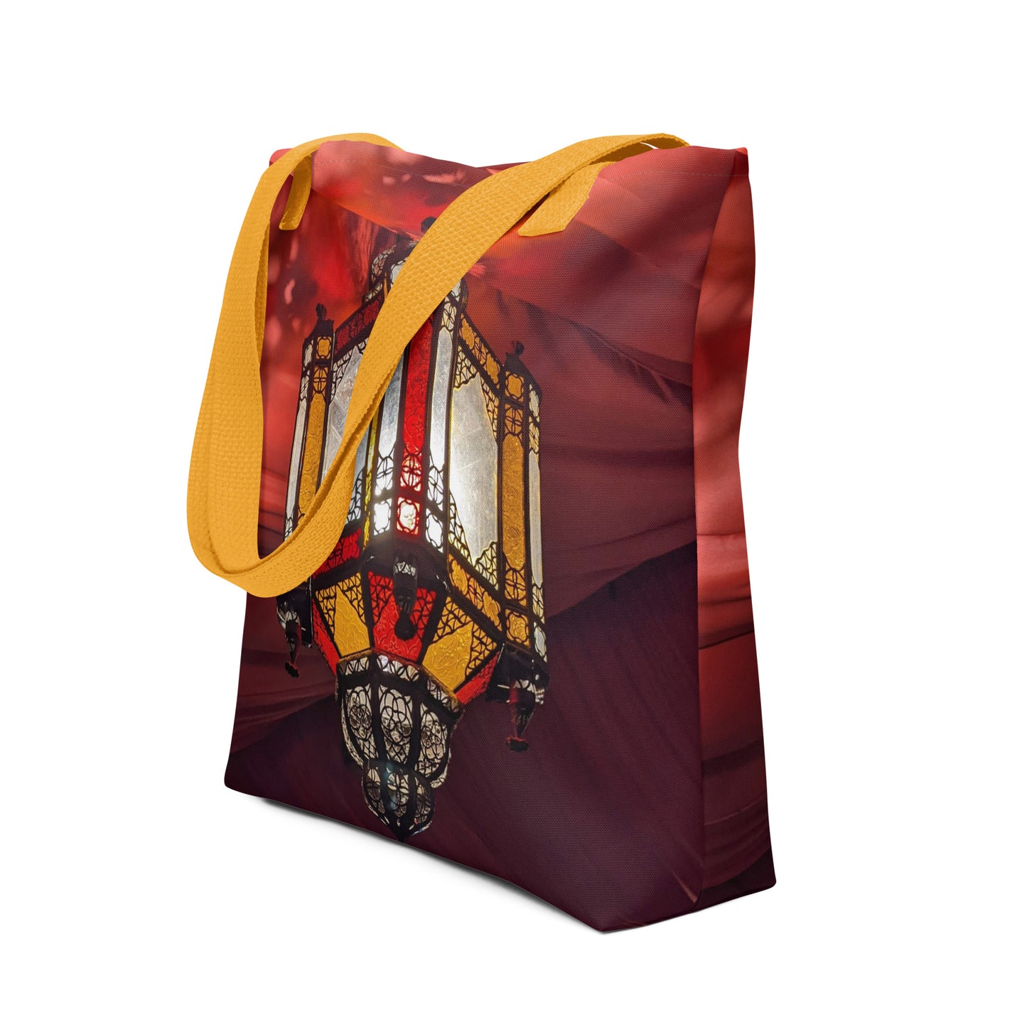 Ornate Lantern Tote Bag - Yellow Handle